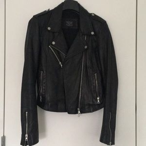 Zara Authentic Leather Biker Jacket
